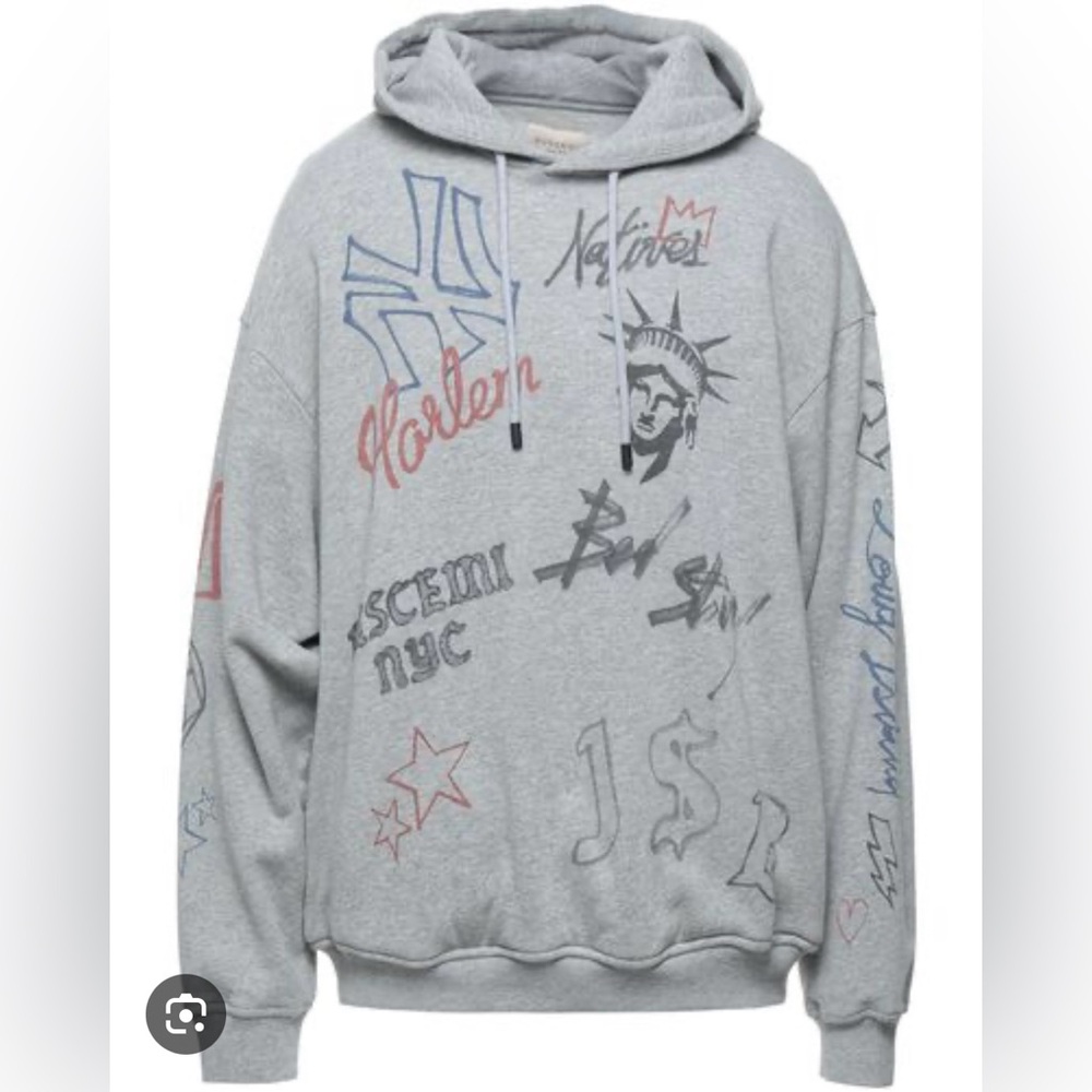 Buscemi, Gray, Graffiti hoodie, size XL